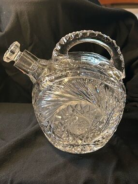 Cut Glass Crystal Whiskey Jug/ Decanter. RARE VINTAGE